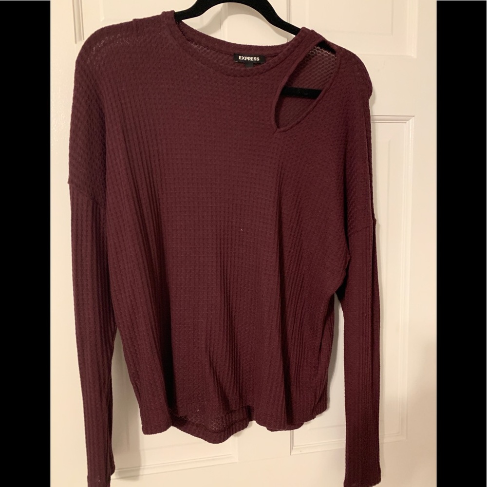 Never Been Worn Express Maroon Long Sleeve